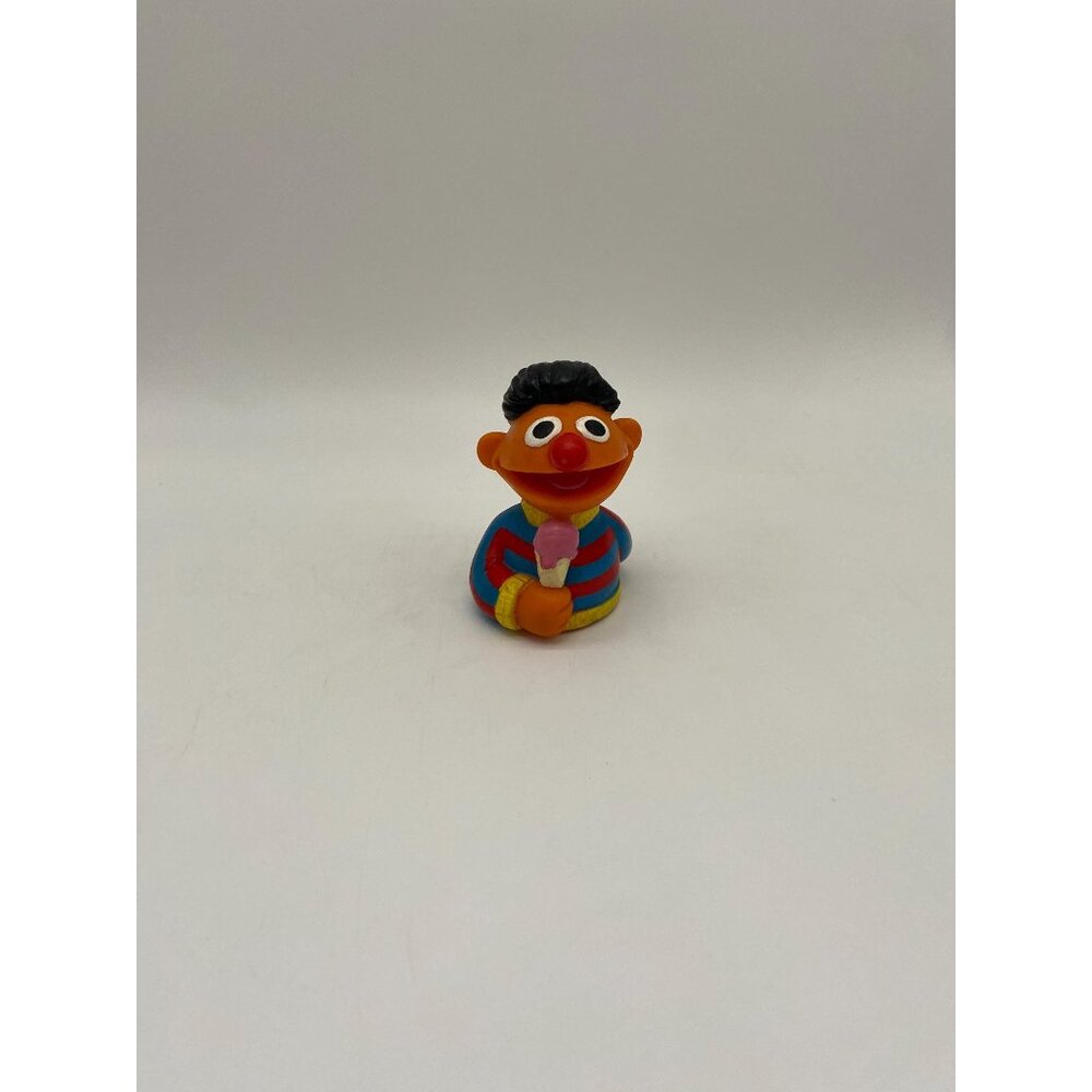 Vintage Tara Toys Sesame Street Ernie with Ice Cream Finger Puppet Toy